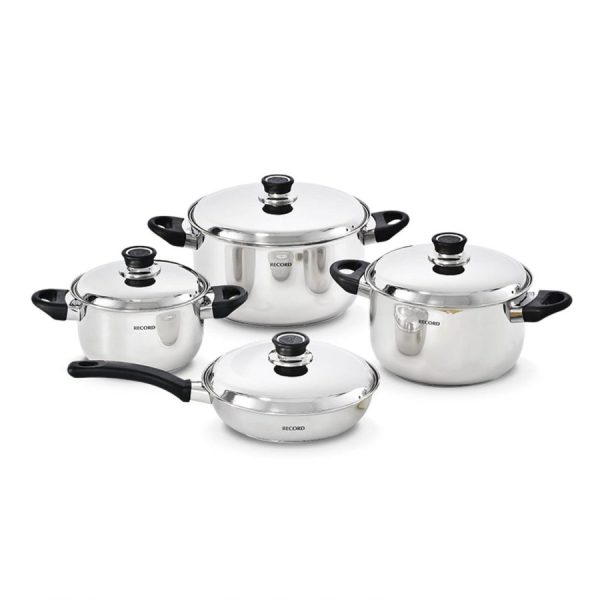 Juego de Ollas Inoxset Tapa/Acero 8 Pzs