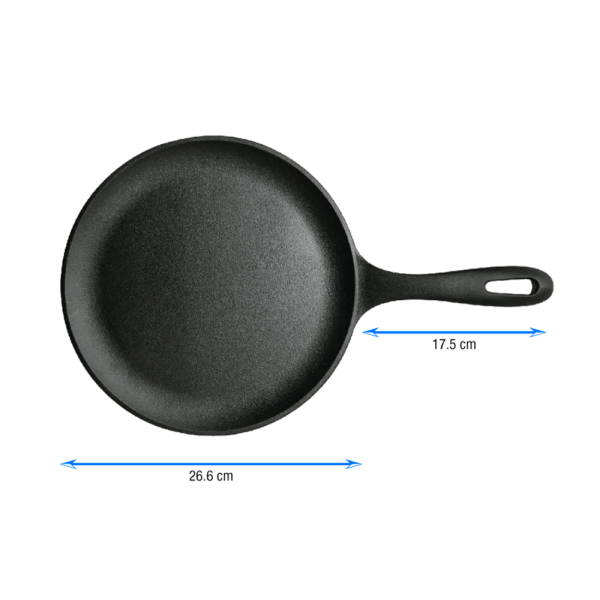 Sartén Comal  Hierro Fundido 26 cm - Imagen 3
