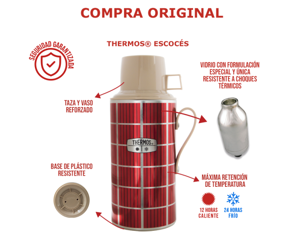 Termo Escoces 1 Lt - 1.8 Lt - Imagen 3