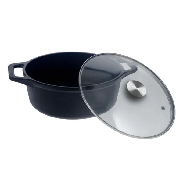 Olla Hierro Fundido / Tapa de Vidrio 24 cm - Imagen 2