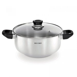 Olla Acero Inoxidable Milenium C/ Tapa Vidrio 24 Cm