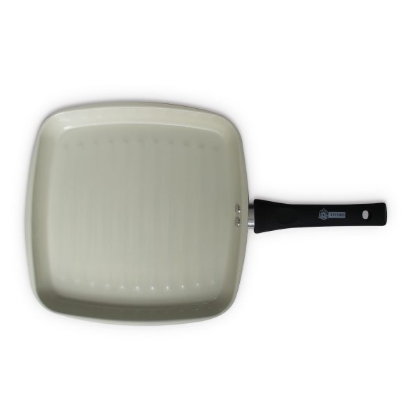 Sarten Asador Cuadrado Ceramica Rojo 28 cm - Imagen 3