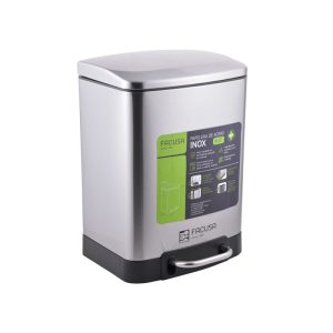 Papelera Inox Con Pedal 6 LT