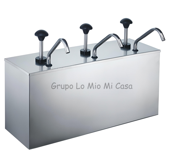 Dispensador de Salsa Acero 3 Boquillas