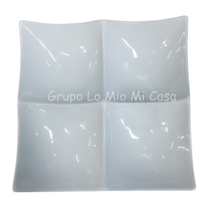 Fuente Cuadrada De 4 Divisiones 10"