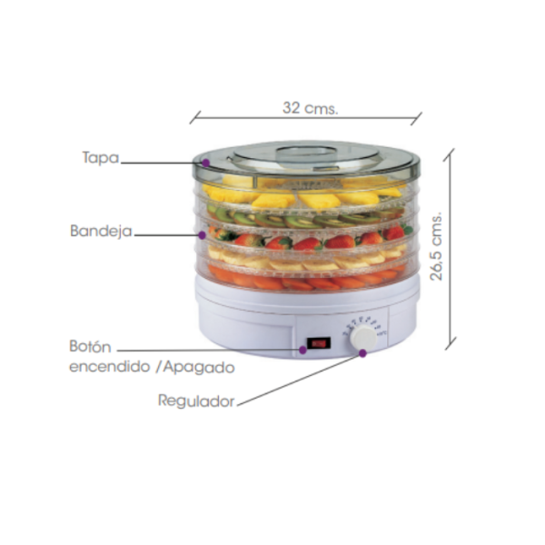 Deshidratador De Alimentos Y Frutas - Blanik - Imagen 2